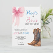 Baby gender reveal Invitation card  Kaart (Staand voorkant)