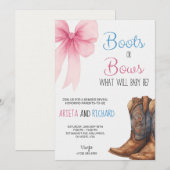 Baby gender reveal Invitation card  Kaart (Voorkant / Achterkant)