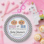 Baby Gender Reveal - Leuke Groovy Pumpkins Papieren Bordje (Feest)