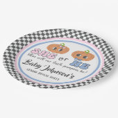 Baby Gender Reveal - Leuke Groovy Pumpkins Papieren Bordje (Gekanteld)