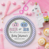 Baby Gender Reveal - Leuke Groovy Pumpkins Papieren Bordje (Feest)