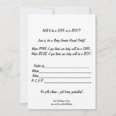 Baby Gender Reveal Party Invitation, Vlinders Kaart (Achterkant)