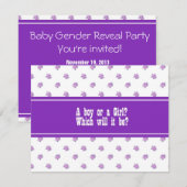 Baby Gender Reveal Party Kaart (Voorkant / Achterkant)