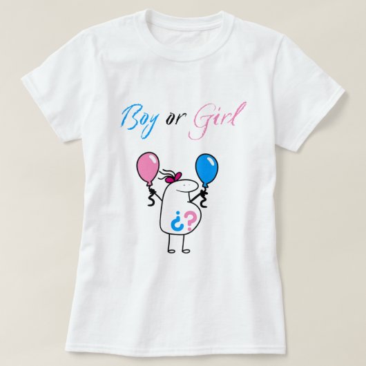 Baby Gender Reveal Party T-Shirt (Design voorkant)