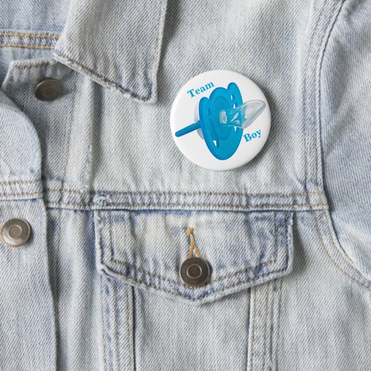 Baby Gender Reveal Party - Team Boy Blue Button (In situ)
