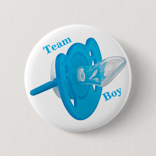 Baby Gender Reveal Party - Team Boy Blue Button