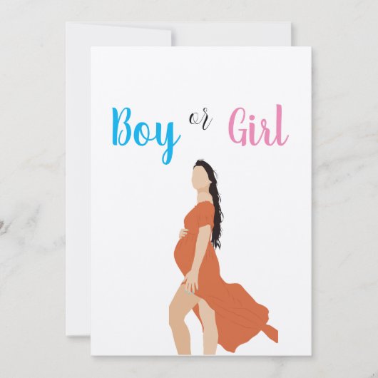 Baby Gender Reveal: Roze en Blauwe Vreugde! Kaart (Voorkant)