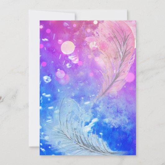 Baby Gender Reveal: Roze en Blauwe Vreugde! Kaart (Achterkant)