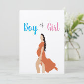 Baby Gender Reveal: Roze en Blauwe Vreugde! Kaart (Staand voorkant)