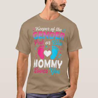 Baby Gender Reveal Shower Pink Or Blue Mommy Loves T-shirt