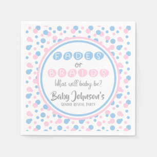 Baby Gender Reveal - Vervagingen of vlechten serve Servet