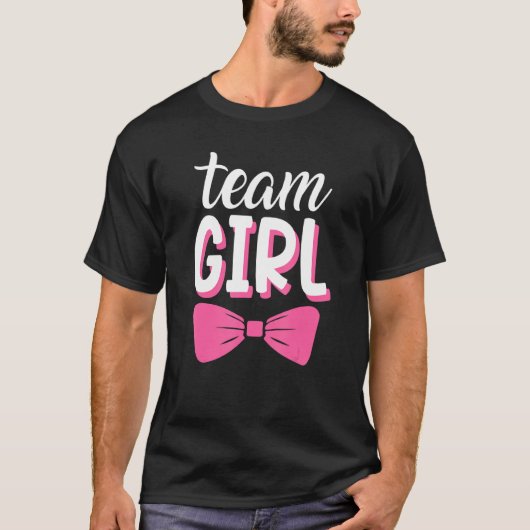 Baby Genderbekendheid Team Meisje mij T-shirt (Voorkant)
