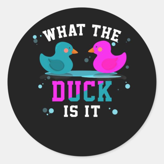 Baby Gendergelijkheid onthult partij wat de Duck i Ronde Sticker (Voorkant)