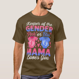 Baby Gendergelijkheid onthult roze en blauwe moede T-shirt