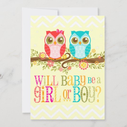 Baby - Genderkwesties onthullen uitnodiging tot Ba (Achterkant)