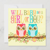 Baby - Genderkwesties onthullen uitnodiging tot Ba (Achterkant)