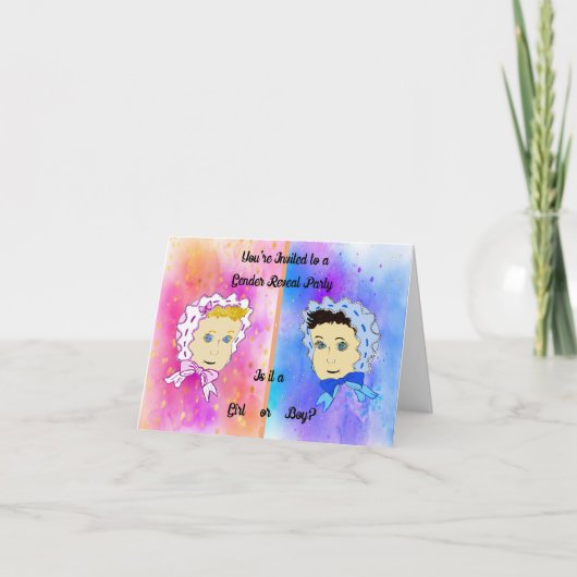 Baby Genderkwesties partijuitnodiging (Voorkant)