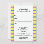 Baby Genderkwesties partijuitnodiging Kaart (Achterkant)