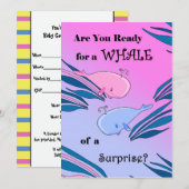 Baby Genderkwesties partijuitnodiging Kaart (Voorkant / Achterkant)