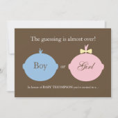 Baby Genderkwesties partijuitnodiging Kaart (Voorkant)