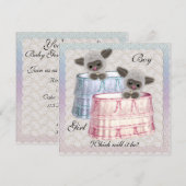 Baby Genderkwesties partijuitnodiging Kaart (Voorkant / Achterkant)