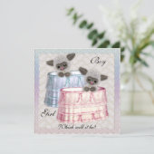 Baby Genderkwesties partijuitnodiging Kaart (Staand voorkant)