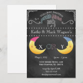 Baby Genderonderzoek Uitnodiging in Chalkboard (Voorkant / Achterkant)