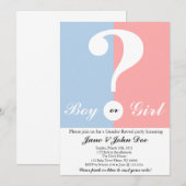 Baby Genderpartijuitnodiging Kaart (Voorkant / Achterkant)