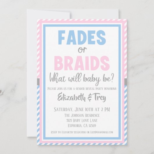 Baby Gendervrijheid - Ventilator of braidenpromoti Kaart (Voorkant)