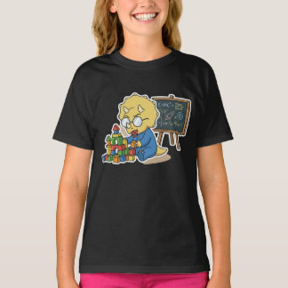Baby Genie Dinosaurus Wetenschapper Wiskunde Pizza T-shirt