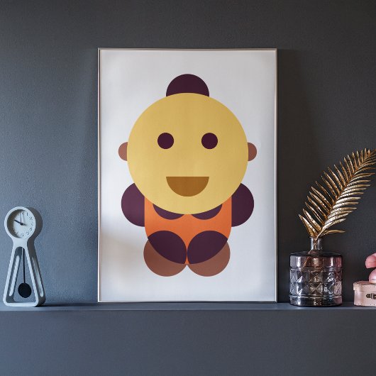 Baby Geometrische Kunst Canvas Afdruk