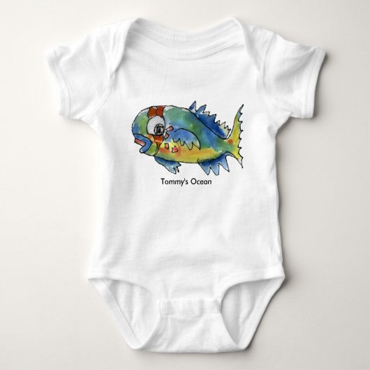 Baby Gepersonaliseerde Baby papegaaivis Romper (Voorkant)