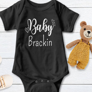 Baby Gepersonaliseerde Witte Tekst Aangepaste Unis Romper
