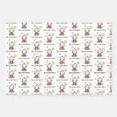 baby geschenkverpakking, ook voor drieling, inpakp inpakpapier vel (Voorkant 2)