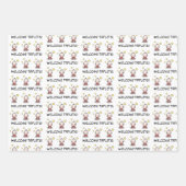 baby geschenkverpakking, ook voor drieling, inpakp inpakpapier vel (Voorkant)