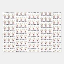 baby geschenkverpakking, ook voor drieling, inpakp