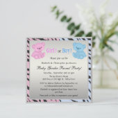 Baby Geslacht Dierafdrukken en Beren onthullen Kaart (Staand voorkant)