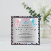 Baby Geslacht Dierafdrukken en -Giraffes onthullen Kaart (Staand voorkant)