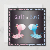 Baby Geslacht Dierafdrukken en -Giraffes onthullen Kaart (Achterkant)