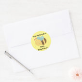 Baby Geslacht onthullen bijen thema Ronde Sticker (Envelop)