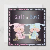 Baby Geslacht onthullen klinkende baby's en Bunnie Kaart (Achterkant)