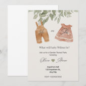 Baby Geslacht onthullen moderne uitnodiging (Voorkant / Achterkant)