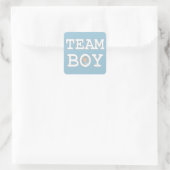 Baby Geslacht Onthullen Party Sticker, Team Boy Vierkante Sticker (Tas)
