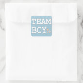 Baby Geslacht Onthullen Party Sticker, Team Boy Vierkante Sticker (Tas)