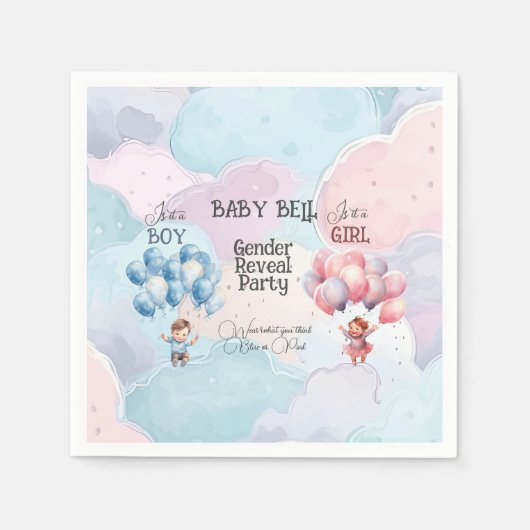 Baby Geslacht onthullen Servet (Voorkant)