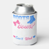 Baby Geslacht onthullen Shirt Boots of bogen Mam k Blikjeskoeler (Blikje Voorkant)