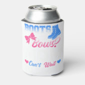 Baby Geslacht onthullen Shirt Boots of bogen Mam k Blikjeskoeler (Blikje Achterkant)