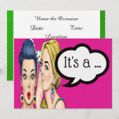 Baby Geslacht onthullen uitnodiging (Voorkant / Achterkant)