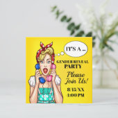 Baby Geslacht onthullen uitnodiging (Staand voorkant)