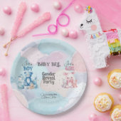Baby Geslacht onthullen uitnodiging Papieren Bordje (Feest)